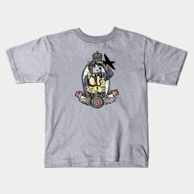 The Dogs of War: RAF Fighter Pilot Kids T-Shirt by Siegeworks